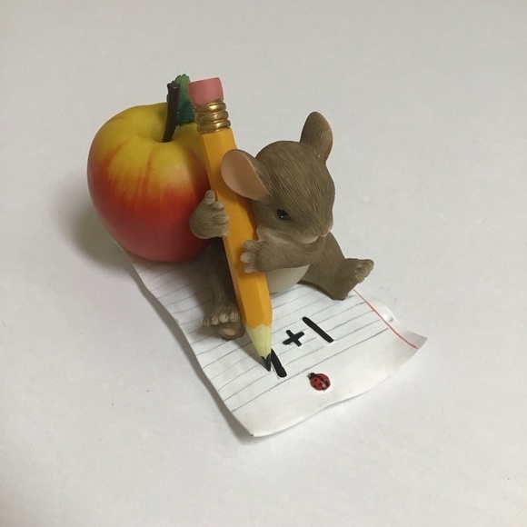 Fitz & Floyd Charming Tails Mouse Figurine You've Taught Me So Much Teacher Gift - Picture 5 of 16